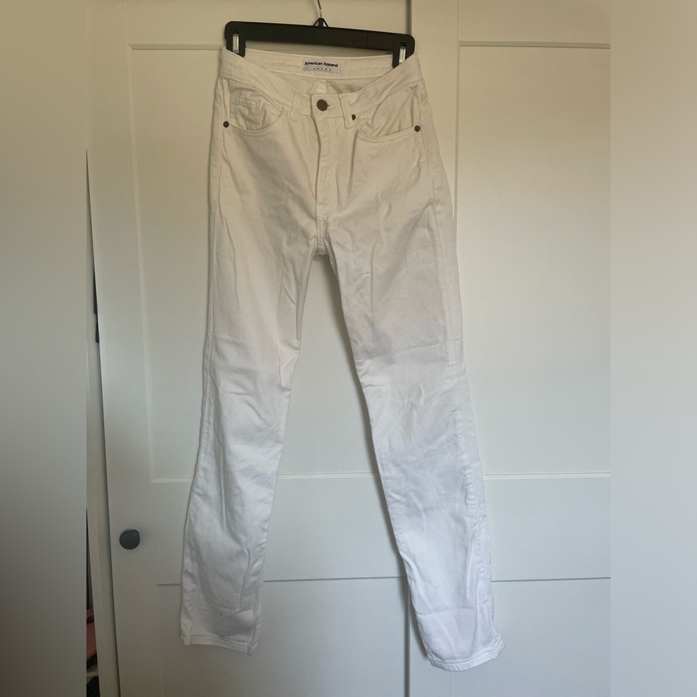 American Apparel white denim pants
